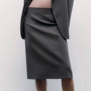 NEW ZARA WOOL BLEND PENCIL SKIRT
